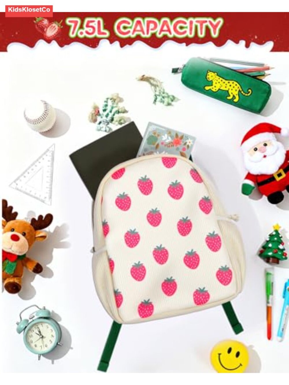 Corduroy Toddler Backpack with Padded Straps, 12-Inch Preschool Bookbag - Picture 3 of 5